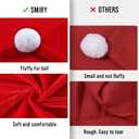 Smiry Christmas Chair Covers Set of 6, Red Santa Hat Chair Back Covers Dining Room, Washable Removable Slipcovers for Christmas Party Holiday Decoration