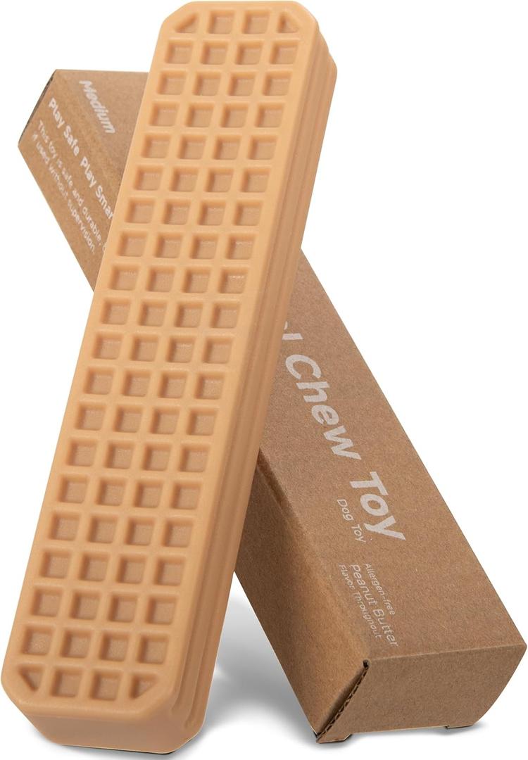 Durable Chew Toy for Medium Dogs - Peanut Butter Flavor Dental Chew Toy, Long-Lasting Nylon for Aggressive Chewers, Reduces Tartar and Plaque (1 pack)