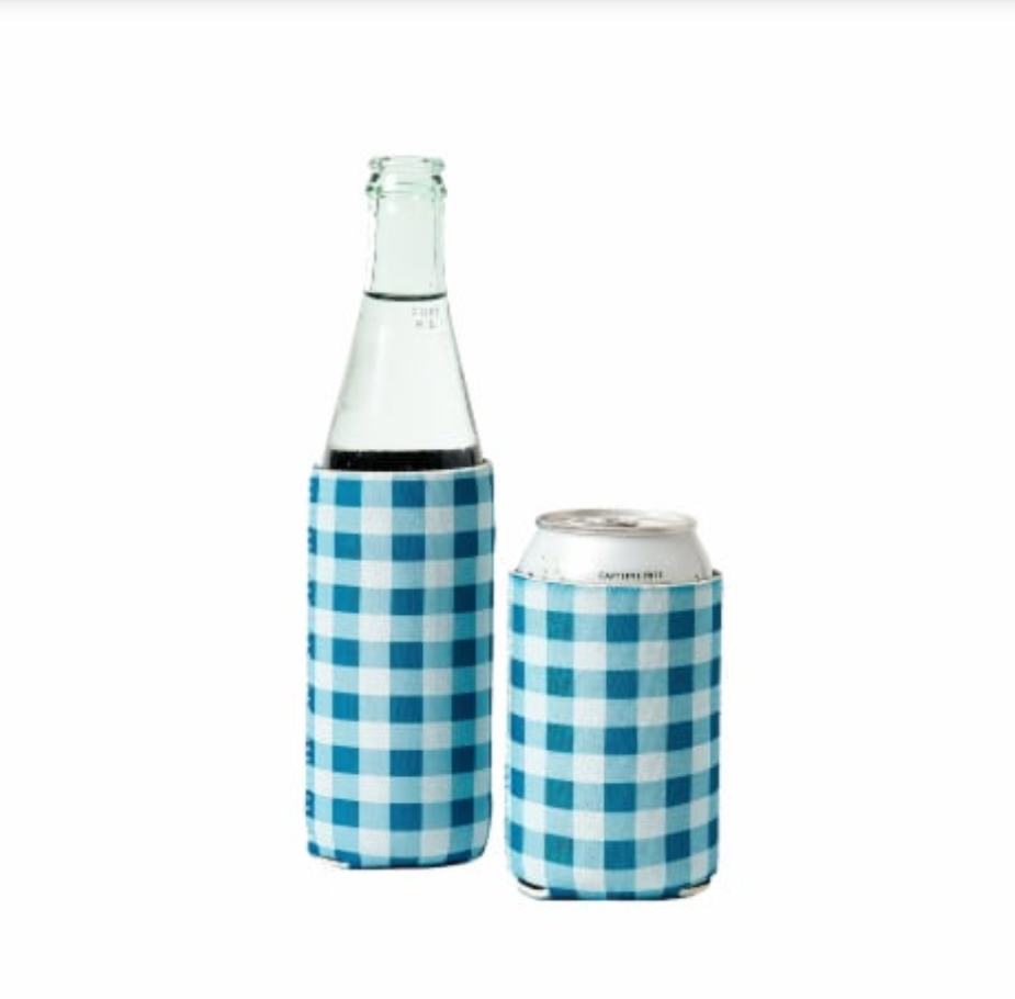 SDS for HD Designs Gingham Can Koozies, 2 Pcs, Pack of 5