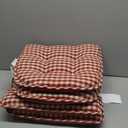 Klear Vu Omega Non-Slip Chair Cushions, Assembled in USA, U-Shaped Skid-Proof Seat Pads for Dining Room, Kitchen, Office, 15"x16", 4 Pack, Gingham Red 4 Count