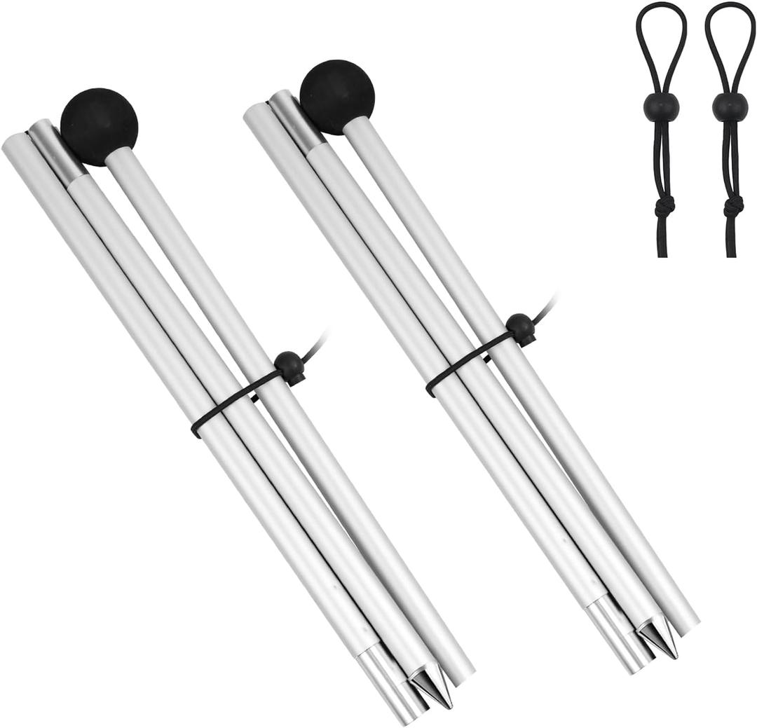 2 Packs Replacement Beach Tent Poles,Aluminum Canopy Foldable Poles for Camping, Hiking,Outdoor Sport Activities