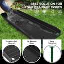 Creative.C 4 Pack Rain Gutter Downspout Splash Block,Rain Diverter Downspout, Downspout Diverter, Gutter Downspout Extensions for Cement Floor Lawn Ground (Black)