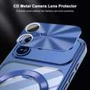 Ougsuico for iPhone 17 Case with Ring Stand Camera Protection Blue