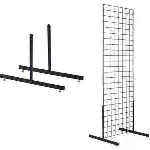 Black Wire Grid Display Legs - Set of 2 (for Use with Any Existing 2W Grid Or Slat Grid Panels)