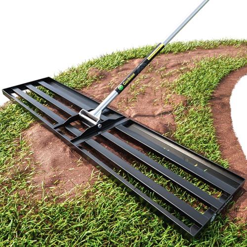 Gardease Lawn Leveling Rake 48 Inch x 10 Inch – Heavy Duty Lawn Leveler & Yard Leveling Rake – Steel Lawn Level Rake & Leveling Tool for Soil, Sand & Top Dressing