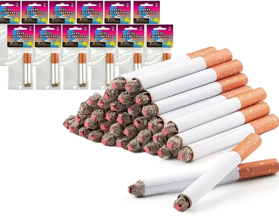 Fake Cigarettes,3.25 Inch Fake Puff Cigarettes(Pack of 24),Blow Smoke, Faux Cigs with a Realistic Look Durable/Realistic - Ideal For Themed Parties/Theatrical Performances