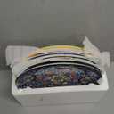 vancasso Dinner Plates Set of 6-10.5 Inch Ceramic Plates, Microwave, Oven and Dishwasher Safe, Colorful Bohemian Style Dishes for Kitchen