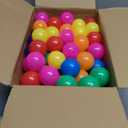 Goaste 100 Pack Small Ball Pit Balls for Kids, 2 Inch Plastic Playpen Balls with Storage Bag, Multi-Colored Bounce House Balls Crush Proof, BPA Free Swim Pit Fun Toy for Playhouse, Tent (7 Colors)