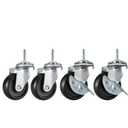 Shelves Wheels Replacement Rubber Wire Shelving casters for Kitchen and Garage, Set of 4, Heavy Duty Storage Shelves casters for Shelf to Replace Shelving Unit Leveling Feet - Fit Pusalxl Shelf
