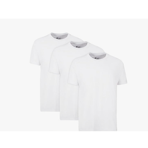 Hanes Men's Cotton, Moisture-Wicking Crew Tee Undershirts, White 3XL 3pcs