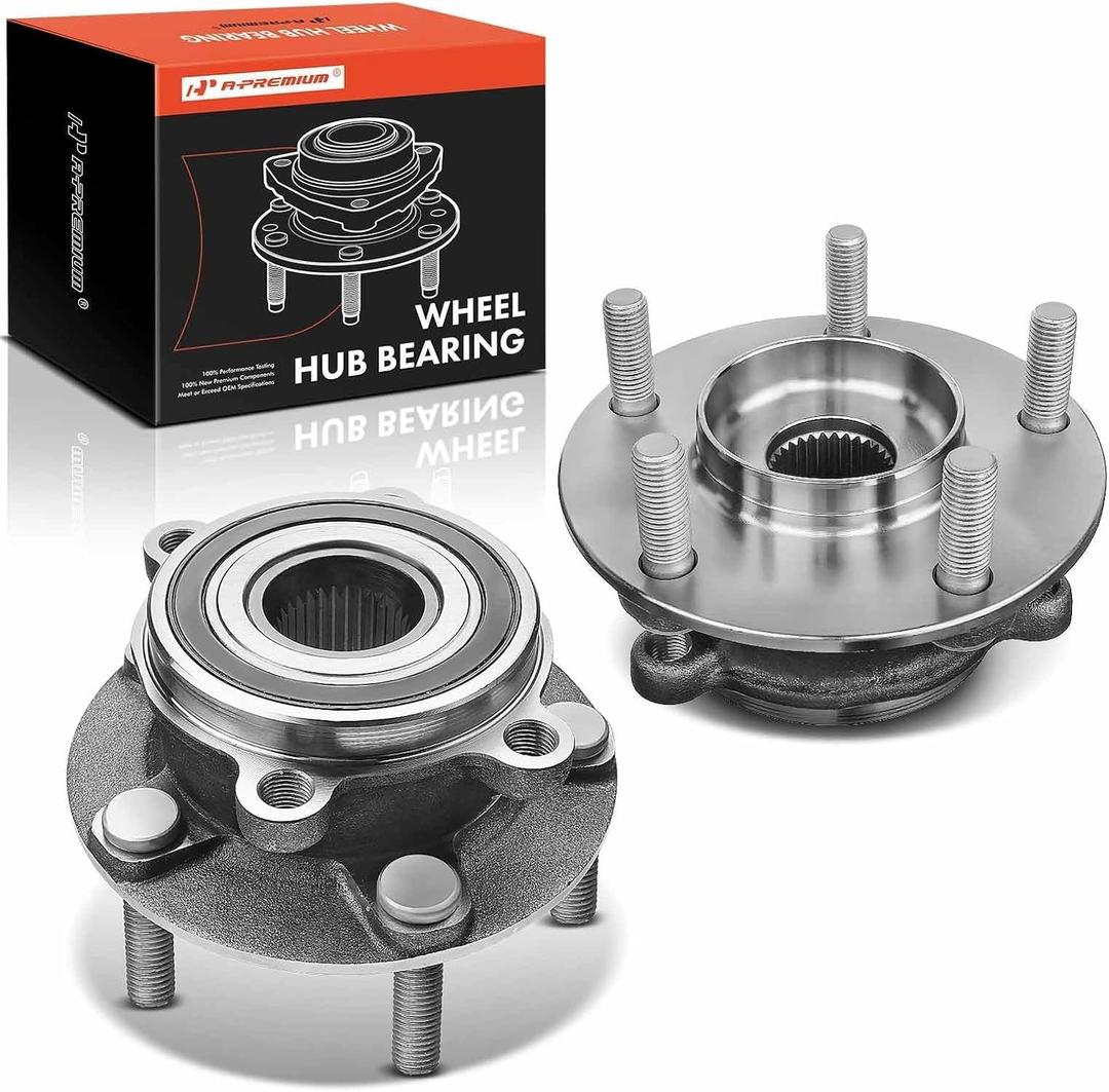 A-Premium 2 x Front Wheel Bearing and Hub Assembly with 5-Lug Compatible with Mazda CX-5 2013-2022, 6 2014-2019