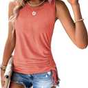 Womens Tank Tops 2 Pack Summer Tops Crew Neck Trendy Sleeveless Tops Cute Loose Fit Workout Casual Outfits 2026, Large