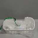 LEVERLOC Shower Caddy Suction Cup, Shower Organizer Removable Bathroom Shelf, Storage Suction Powerful Max Hold 22lbs Bathroom Caddy Waterproof Holder, White