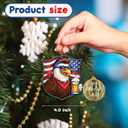 Funny 4th of July Independence Day Decoration, Patriotic American Eagle Beer Acrylic Ornament, 4-Inch, Gifts for Men, Man Cave Decor, Memorial Day, Summer Party Hanging Ornament