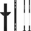 2 Pack 4' Yard Sign Stake, 48 inch Metal Signs Posts, Aluminum Holder with Heavy-duty Base, Sleek Modern Design Garden Stakes with Holes for Outside Fence Parking Street Stop