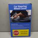 Custom-Fit for Lincoln Steering Wheel Cover, Genuine Leather Steering Wheel Cover, Non-Slip, Breathable, for Lincoln Accessories (Black (Black line), for Lincoln)