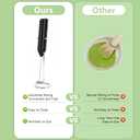 Handheld Milk Frother, Electric Matcha Whisk, Matcha Whisk Set with Food Grade Stainless Steel Whisk, Suitable for Matcha, Coffee,Hot Chocolate,Milk and Protein Powder, One Bracket Stand is Included