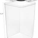 M MCIRCO Extra Large 7qt / 6.5L/220oz Tall Food Storage Containers, WIDE & DEEP, 4-Piece Plastic Airtight Kitchen Pantry Storage Containers for Flour, Sugar, with 4 Measuring Cups,20 Labels