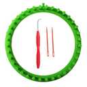 S & E TEACHER'S EDITION Round Knitting Loom Set, Round Looms for Knitting Hat Scarves Socks, 9.5 Inch Diameter, 36 Pegs, Green.