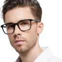 OCCI CHIARI XL Reading Glasses Men Large head Comfortable Readers (3.5x Black)