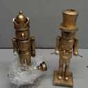 Mimorou 2 Pcs Nutcracker Candlestick Holder 10 Inch Christmas Candle Holder Vintage Nutcracker Soldier Decorations Retro Candlestick for Christmas Tabletop Centerpiece