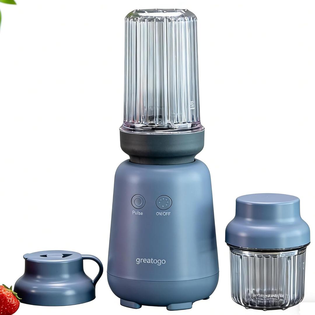 1000W 6-Blade Single-Serve Blender Exclusive Blender 28/14oz Tritan Blending Cup, Make milkshakes, salad dressings, sauces, crush ice, and blend frozen fruits