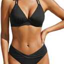 Womens Two Piece Bathing Suit - Push Up Bikini Set Full Coverage Swimsuit Halter Swimwear 2026, Size L