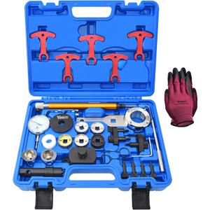 Camshaft Crankshaft Engine Timing Tool Kit, 31PCS Set Compatible with Audi VW VAG 2006-2018 EA888 1.8T 2.0T, with Carry Case & Gloves