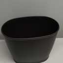 iDesign Slim Plastic Bathroom Trash Can, Small Garbage Bin for Bedroom, Office, Desk, Dorm, Bronze (12" x 8" x 10")