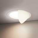 4-Pack Stick-On Half Shades for Recessed Ceiling Lights Glare Blocker & Light Diffuser Covers, Easy Installation, White