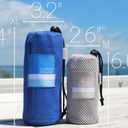 Super Towel for Sports, Travel & Beach  Lightweight, Compact, Absorbent, Quick-Dry, Soft Microfiber Suede  For the pool, bath, gym, yoga, running, hiking, camping & outdoors (Navy, M (20x40"))