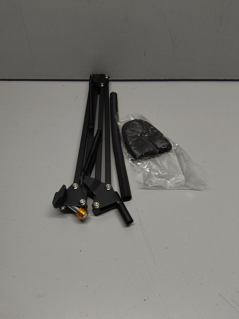 AT2020 Mic Boom Arm Stand with Pop Filter, Compatible with Audio-Technica AT2020, Audio-Technica AT2020V USB Microphone with Cable Sleeve by SUNMON