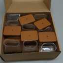 28Pcs Chair Leg Floor Protectors Rectangle for Hardwood Floors Silicone Caps Covers Felt Furniture Pads Clear Chair Sliders, Protect The Floor from Scratches(Fit:L 2"2.5",W 1"1.5")