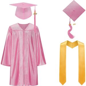 LMYOVE Kindergarten Graduation Cap and Gown Set Preschool Graduation Gown Cap