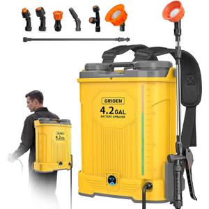 Battery Powered Backpack Sprayer Compatible with DeWalt 20V MAX Battery -100 PSI Electric Weed Sprayer 4.2 Gallon, Yard Garden Sprayer (No Battery) with Visible Water Level for Lawn, Garden, Yard