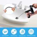 Drain Clog Remover, with Gloves and 33ft Flexible Plumbing Hair Catcher Drain Auger Cleaner Tool Set For Toilet(COLOR:Black)