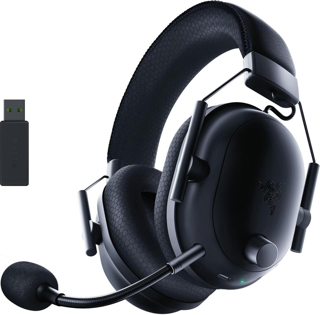 Razer BlackShark V2 Pro Wireless Gaming Headset: Super Wideband Mic - Pro Tuned FPS Profiles - 50mm Drivers - Plush Noise Isolating Earcups - 70 Hr Battery - Bluetooth - for PC, PS5, Switch 2 - Black