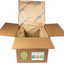IDL Packaging 12" x 12" x 12" Insulated Shipping Box, 3.6-Gallon Capacity, Pack of 1 - Includes EcoMax™ Thermal-Paper Liners, Absorb Condensation - For Frozen Food, Meat, or Fish