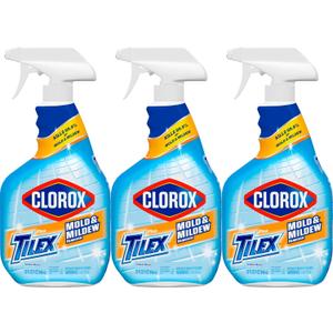 Clorox Plus Tilex Mold and Mildew Remover with Bleach, Spray Bottle, 32 Fluid Ounces, Pack of 3