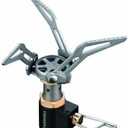 Fire-Maple FMS-300T Ultralight Titanium Backpacking Camping Gas Stove | 2600W Pocket Backpacking Cooking Folding Burner | Outdoor Trekking Hiking Fishing (Black)