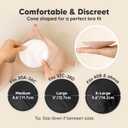 Organic Nursing Pads - 14 Washable Breast Pads for Breastfeeding, Wash Bag, Viscose Derived from Bamboo Reusable Nipple Covers for Breastfeeding Essentials, Soft & Absorbent(Midnight Black, L 5")