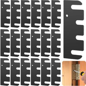 16 Pcs 4 Inch Hardware Door Hinge Shims,Stainless Steel Door Hinge Spacer with Coated Finish,Doors Hinge Shims Hinge Spacer for Repair Kit,0.03 Inches Thick