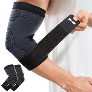 Elbow Compression Sleeve 2 Pack, Elbow Brace for Tendonitis and Tennis Elbow, Pain Relief Elbow Brace for Men & Women, Elbow Sleeve Reduce Joint Pain for Tennis, Golfer, Workouts, Black (XXL)
