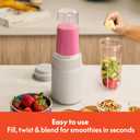 bella 6 Pcs Portable Rocket Blender, Juicer & Smoothie Maker, Press & Twist Design, EverGood & BPA Free Dishwasher Safe Parts, 4 Tip Stainless Steel Blade, Cord Wrap, 240 Watt Motor, Oatmilk