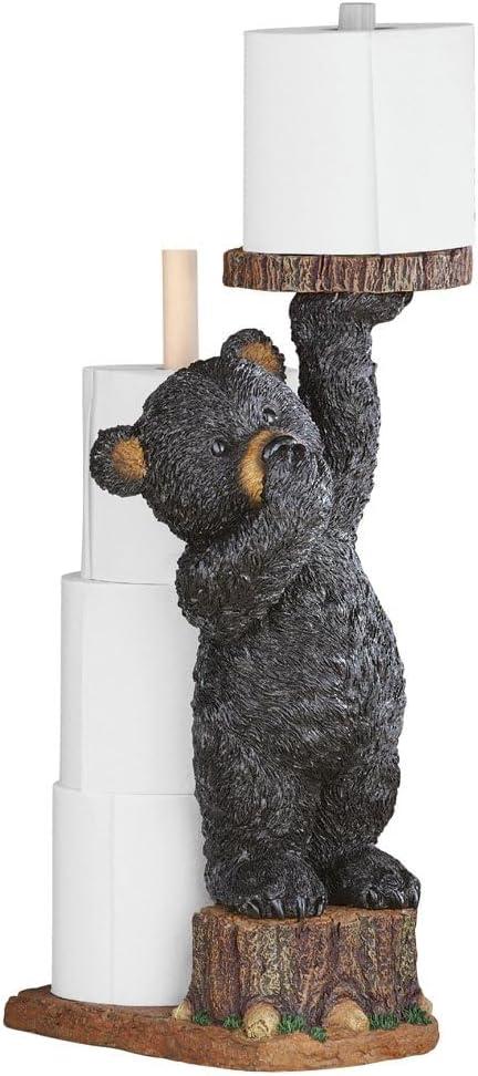 Aurrra Northwoods Bear Cub Toilet Paper Holder, 22" H