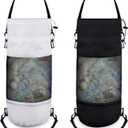 2 Packs Portable Boat Accessories Mesh Trash Bags Trash Can Garbage Container for Boat Kayak Camper Fishing Cabin Storage Men Women Adults (Black, White)
