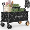 Electric Collapsible Wagon - Heavy Duty Utility Cart with Wheels - All Terrain Electric Wagon Cart Foldable - 6 Miles of Long Battery Life,Two Wheel 100W Extreme Power