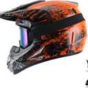 Youth Dirt Bike Helmet DOT Approved Dirtbike Helmets for Kids ATV Helmets with Goggles, Gloves & Mask, for Dirt Bike, ATV, BMX Off-Road