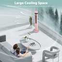 Antarctic Star Tower Fan Portable Floor Fans 85Oscillating Fan 43'' Quiet Cooling 12H Timer Remote Control Standing Bladeless Electric 3 Speeds Wind 3 Modes Bedroom Office(43 inch, Pink)