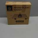 2PCs 12 INCH Wood Plant Caddy with Wheels, Rolling Plant Stand Heavy Duty, 250lbs Capacity Plant Dolly, Plant Stand with 360 Lockable Wheels for Plant Pots, Square Walnut